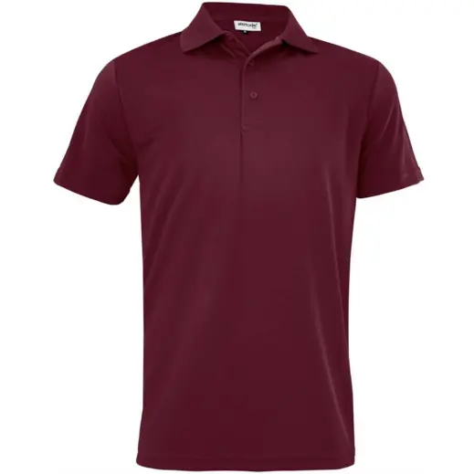 Mens Pro Golf Shirt Dark Red Front